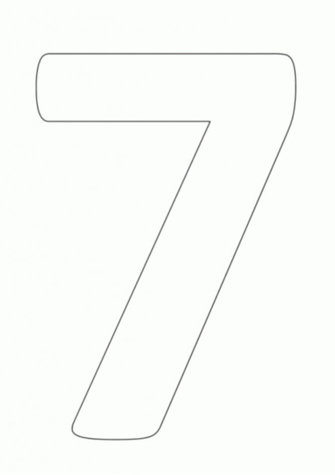 Dibujo gratuito Número 7 #221450 de la coleccion Aprendizaje y Educación para imprimir