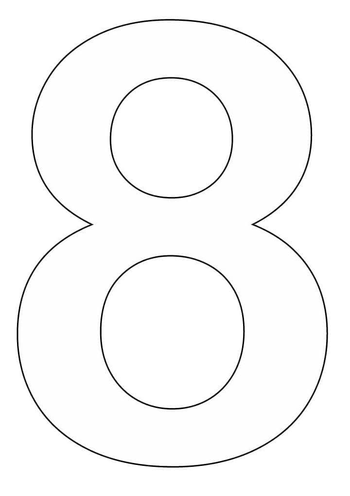 Dibujo gratuito Número 8 #221472 de la coleccion Aprendizaje y Educación para imprimir