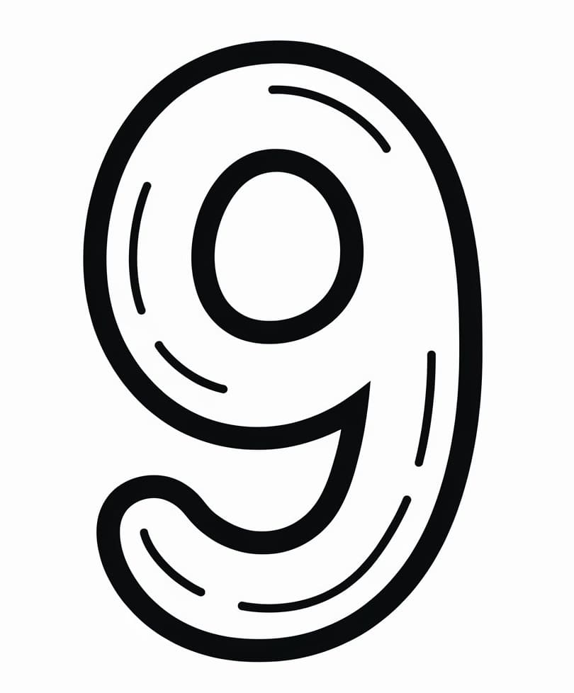 Dibujo gratuito Número 9 #221477 de la coleccion Aprendizaje y Educación para imprimir Dibujo gratuito Número 9 #221477 de la coleccion Aprendizaje y Educación para imprimir