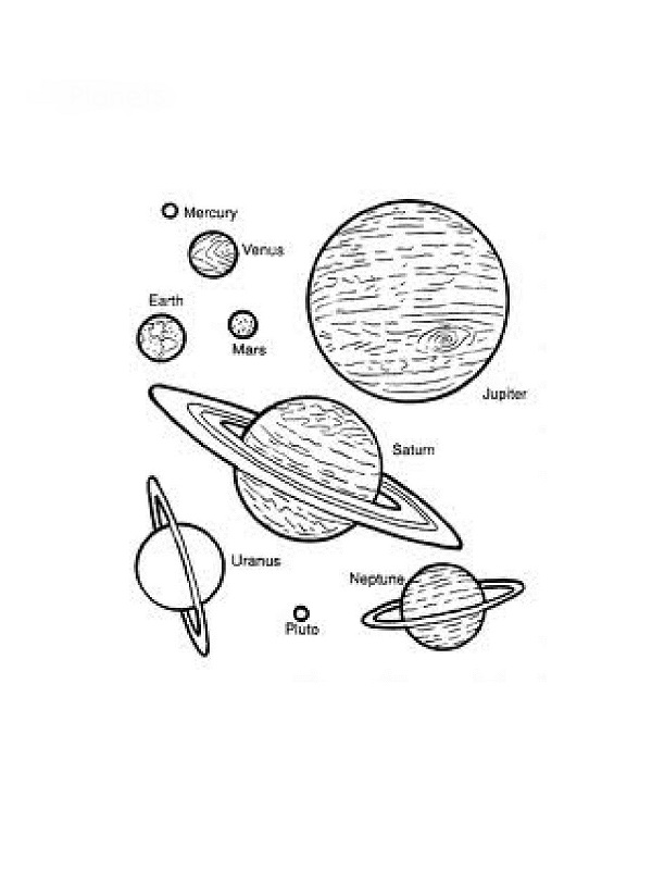 Dibujo gratuito Planeta (Sistema Solar) #157642 de la coleccion Aprendizaje y Educación para imprimir