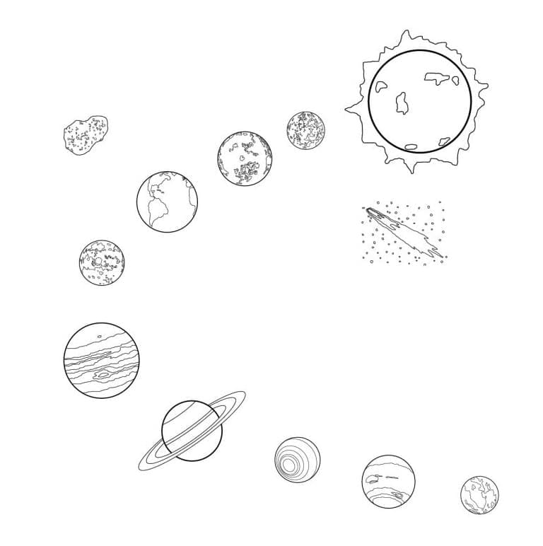 Dibujo gratuito Planeta (Sistema Solar) #193893 de la coleccion Aprendizaje y Educación para imprimir