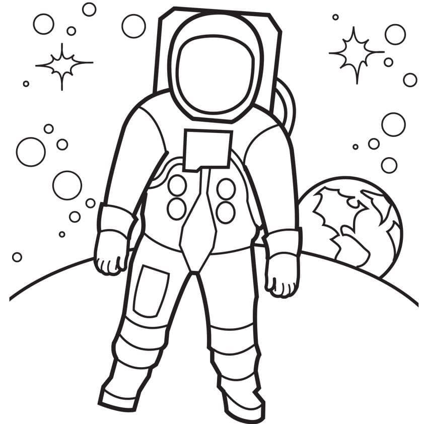 Dibujo gratuito Astronauta #184428 de la coleccion Carreras y Profesiones para imprimir