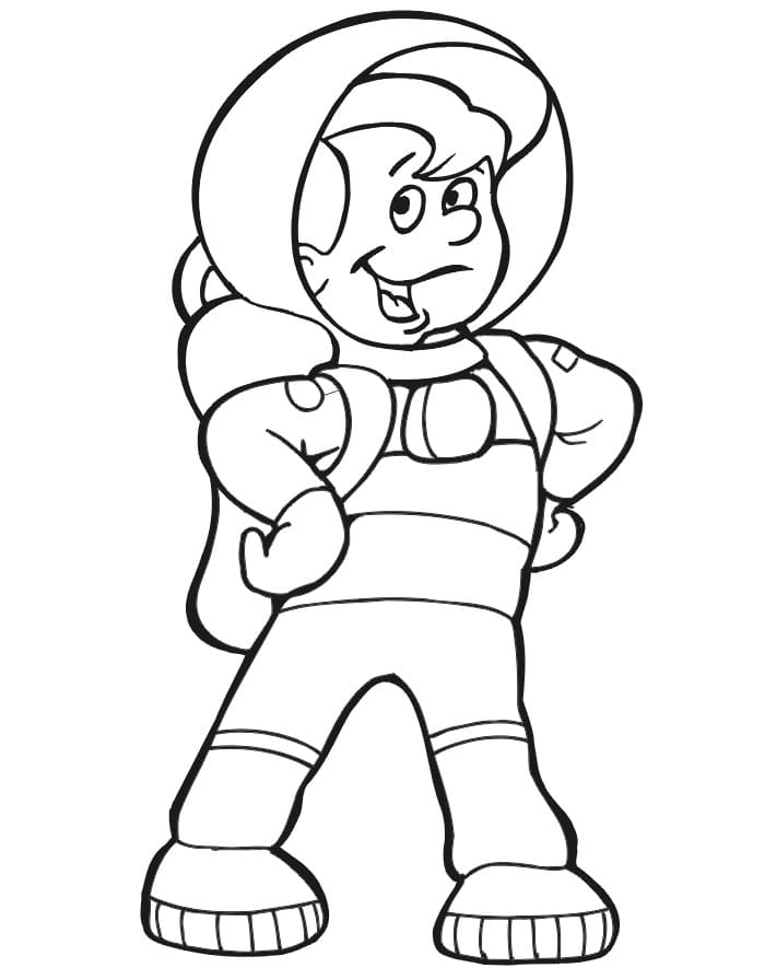 Dibujo gratuito Astronauta #184442 de la coleccion Carreras y Profesiones para imprimir