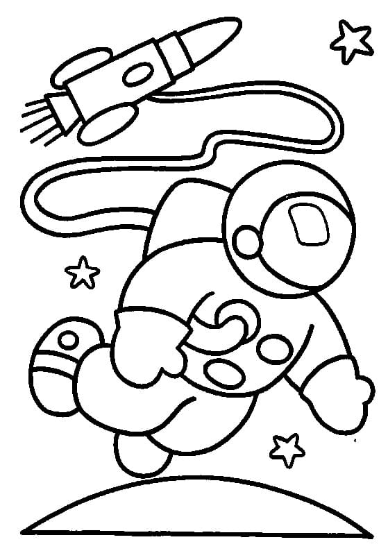 Dibujo gratuito Astronauta #184444 de la coleccion Carreras y Profesiones para imprimir