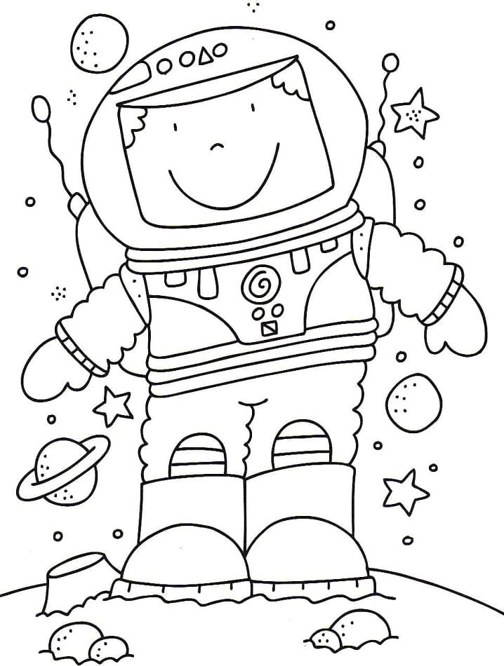 Dibujo gratuito Astronauta #184447 de la coleccion Carreras y Profesiones para imprimir