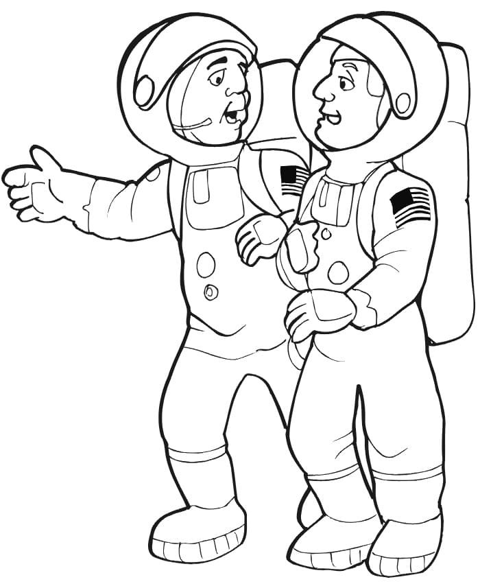 Dibujo gratuito Astronauta #184449 de la coleccion Carreras y Profesiones para imprimir