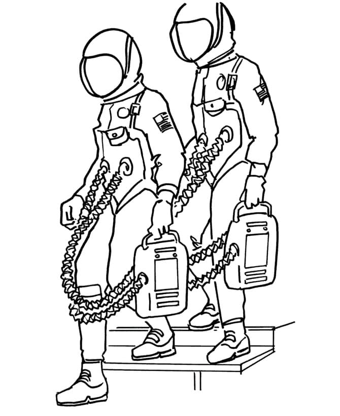 Dibujo gratuito Astronauta #184450 de la coleccion Carreras y Profesiones para imprimir