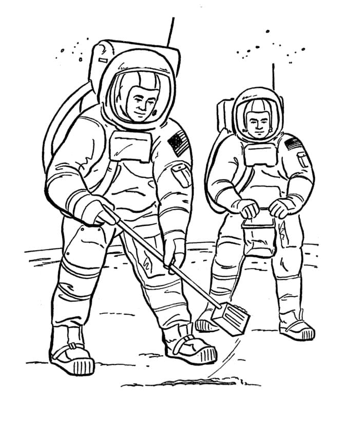 Dibujo gratuito Astronauta #184451 de la coleccion Carreras y Profesiones para imprimir