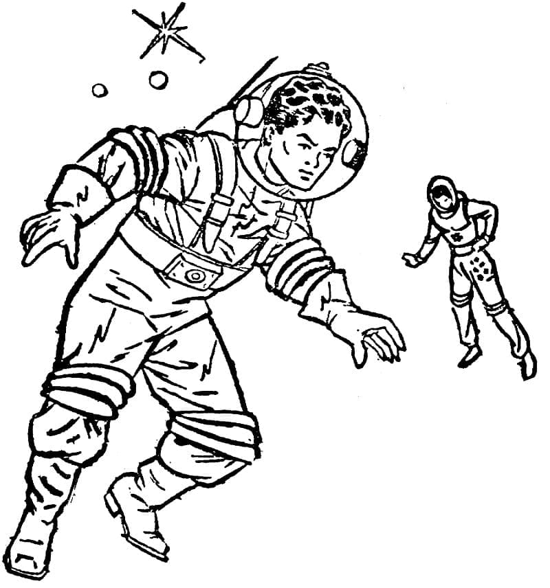 Dibujo gratuito Astronauta #184453 de la coleccion Carreras y Profesiones para imprimir