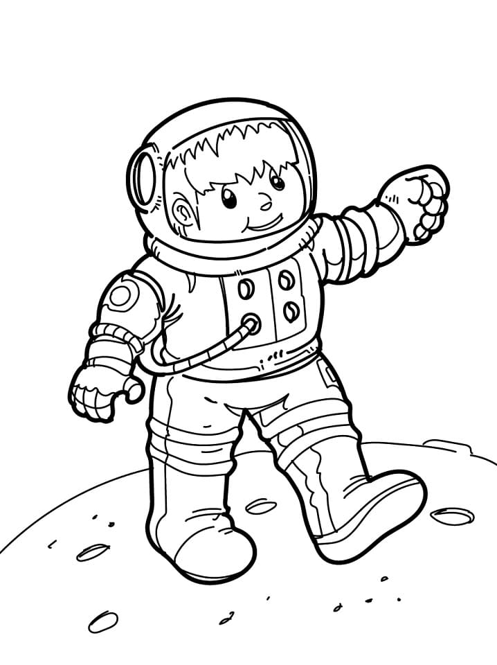 Dibujo gratuito Astronauta #184461 de la coleccion Carreras y Profesiones para imprimir