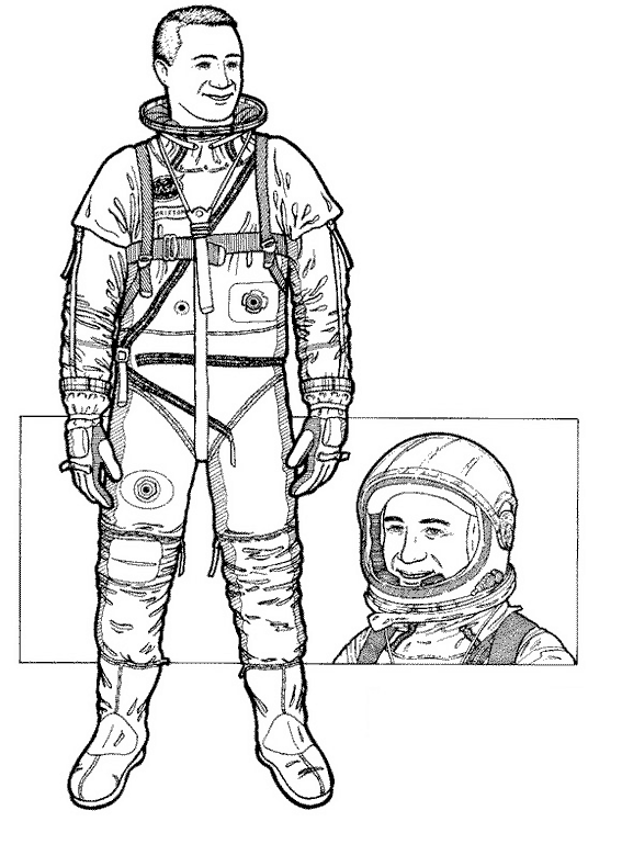 Dibujo para colorear: Astronauta (Carreras y Profesiones) #87595 - Dibujos para Colorear e Imprimir Gratis