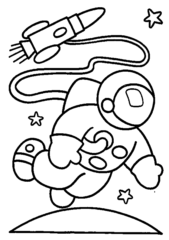 Dibujo para colorear: Astronauta (Carreras y Profesiones) #87597 - Dibujos para Colorear e Imprimir Gratis