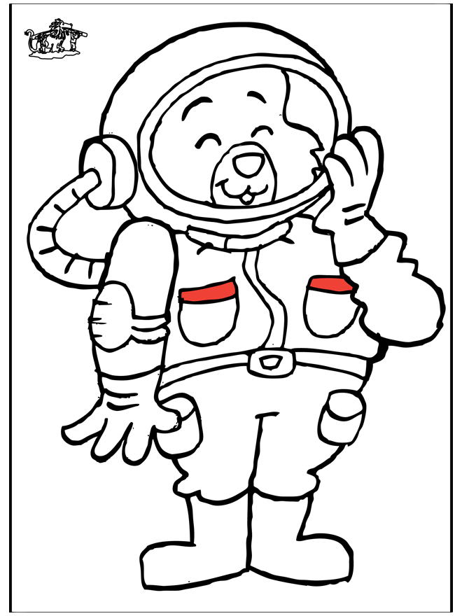 Dibujo para colorear: Astronauta (Carreras y Profesiones) #87603 - Dibujos para Colorear e Imprimir Gratis