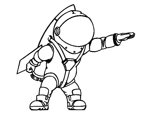 Dibujo para colorear: Astronauta (Carreras y Profesiones) #87608 - Dibujos para Colorear e Imprimir Gratis