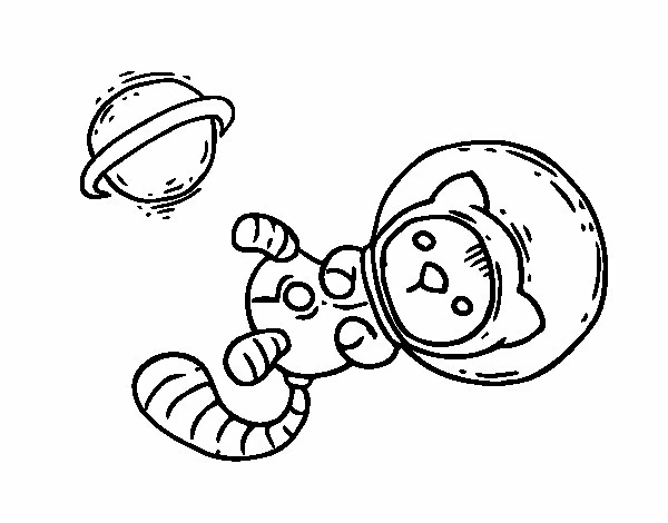 Dibujo para colorear: Astronauta (Carreras y Profesiones) #87610 - Dibujos para Colorear e Imprimir Gratis
