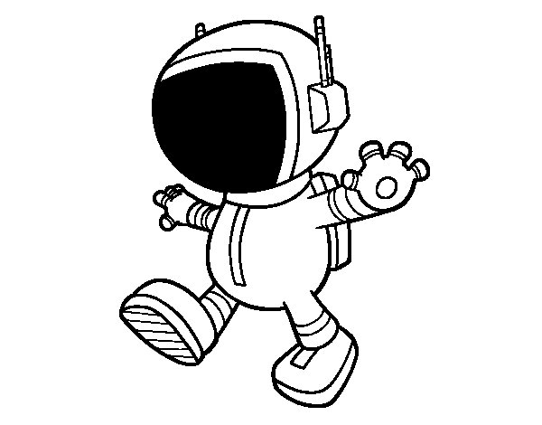 Dibujo para colorear: Astronauta (Carreras y Profesiones) #87617 - Dibujos para Colorear e Imprimir Gratis