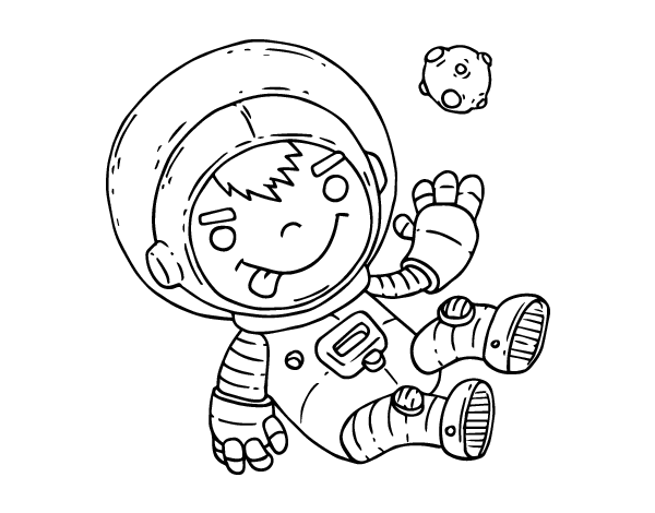 Dibujo para colorear: Astronauta (Carreras y Profesiones) #87619 - Dibujos para Colorear e Imprimir Gratis
