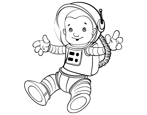 Dibujo para colorear: Astronauta (Carreras y Profesiones) #87630 - Dibujos para Colorear e Imprimir Gratis