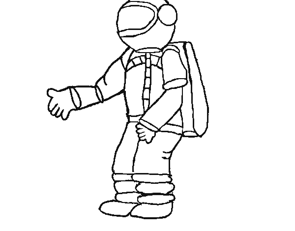 Dibujo para colorear: Astronauta (Carreras y Profesiones) #87638 - Dibujos para Colorear e Imprimir Gratis