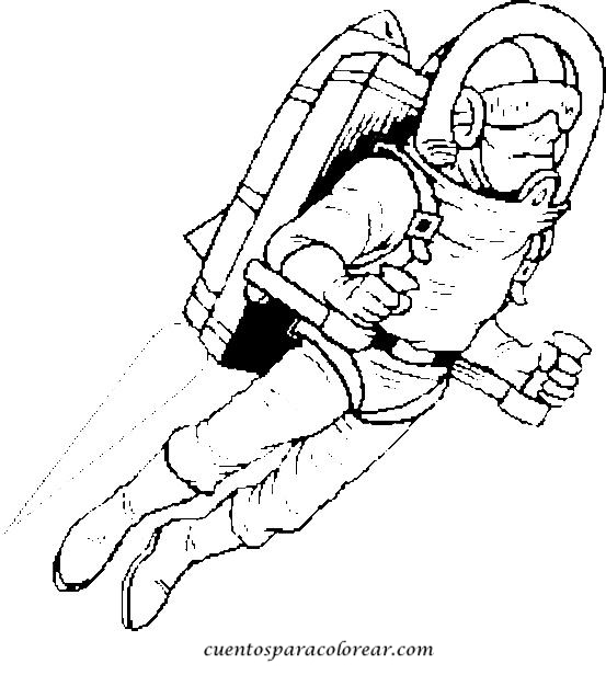 Dibujo para colorear: Astronauta (Carreras y Profesiones) #87646 - Dibujos para Colorear e Imprimir Gratis