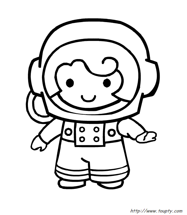 Dibujo para colorear: Astronauta (Carreras y Profesiones) #87658 - Dibujos para Colorear e Imprimir Gratis