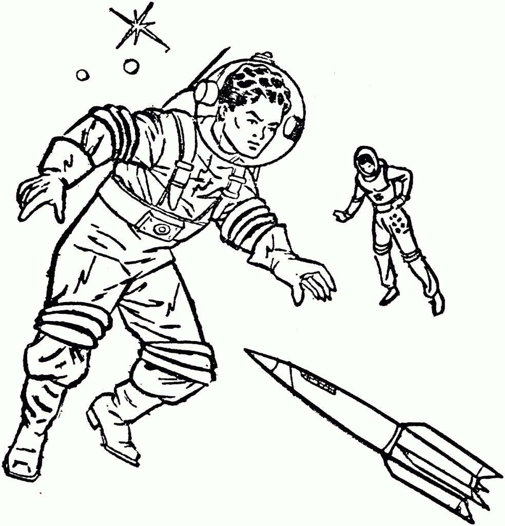 Dibujo para colorear: Astronauta (Carreras y Profesiones) #87694 - Dibujos para Colorear e Imprimir Gratis