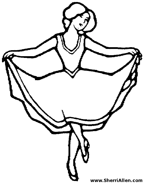 Dibujo gratuito Bailarín #92112 de la coleccion Carreras y Profesiones para imprimir