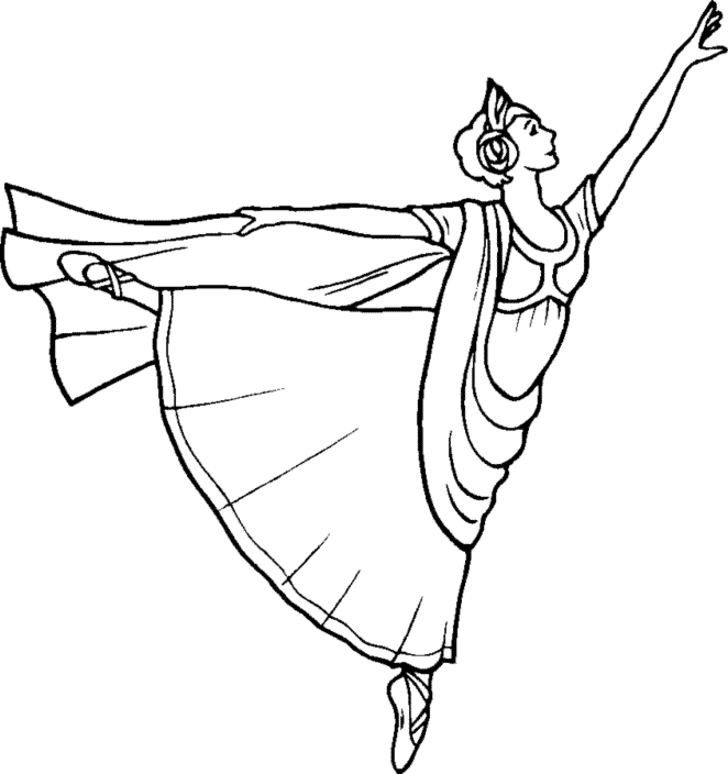 Dibujo gratuito Bailarín #92215 de la coleccion Carreras y Profesiones para imprimir
