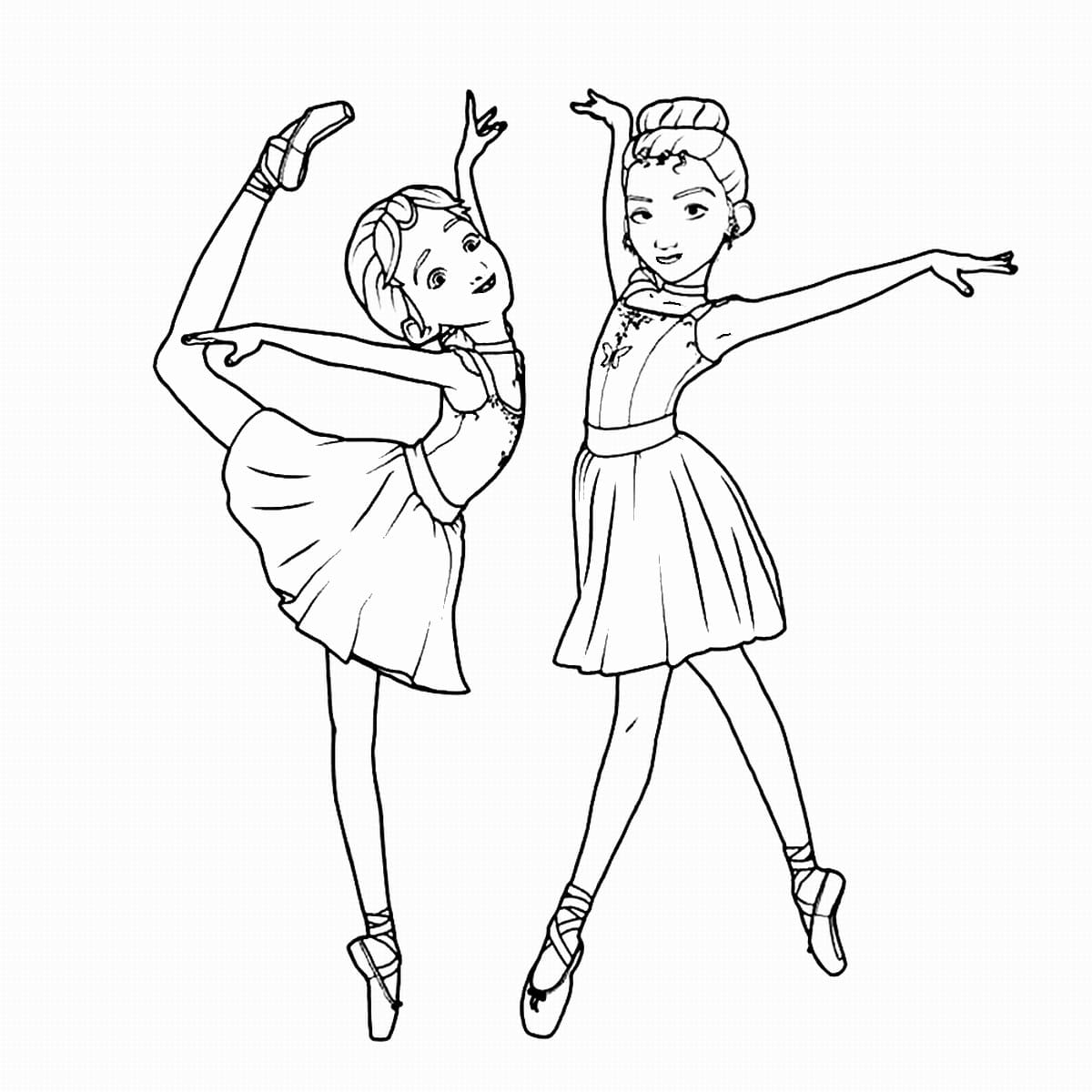Dibujo para colorear: Bailarina (Carreras y Profesiones) #195037 - Dibujos para Colorear e Imprimir Gratis