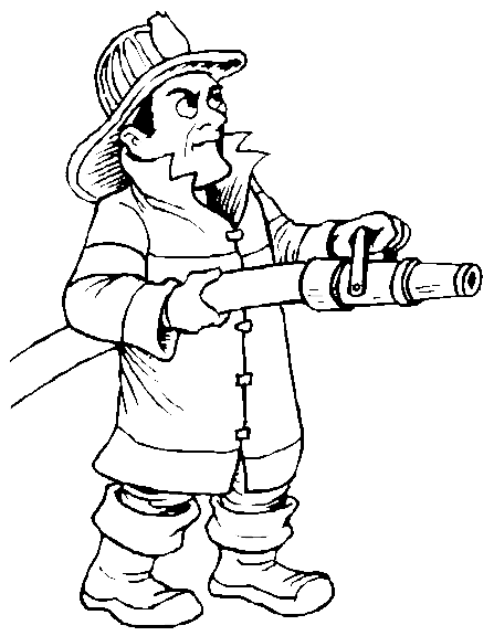 Dibujo para colorear: Bombero (Carreras y Profesiones) #105517 - Dibujos para Colorear e Imprimir Gratis