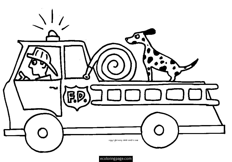 Dibujo para colorear: Bombero (Carreras y Profesiones) #105534 - Dibujos para Colorear e Imprimir Gratis
