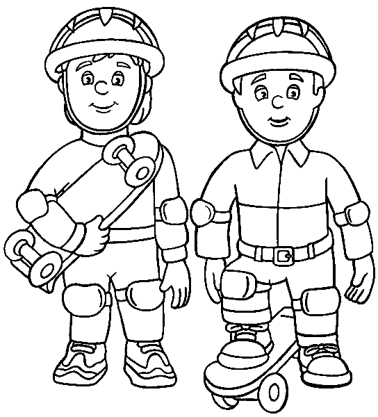 Dibujo para colorear: Bombero (Carreras y Profesiones) #105608 - Dibujos para Colorear e Imprimir Gratis
