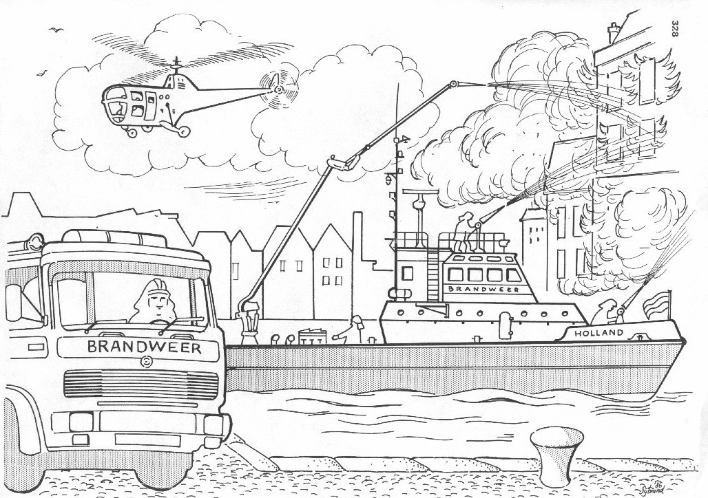 Dibujo para colorear: Bombero (Carreras y Profesiones) #105624 - Dibujos para Colorear e Imprimir Gratis