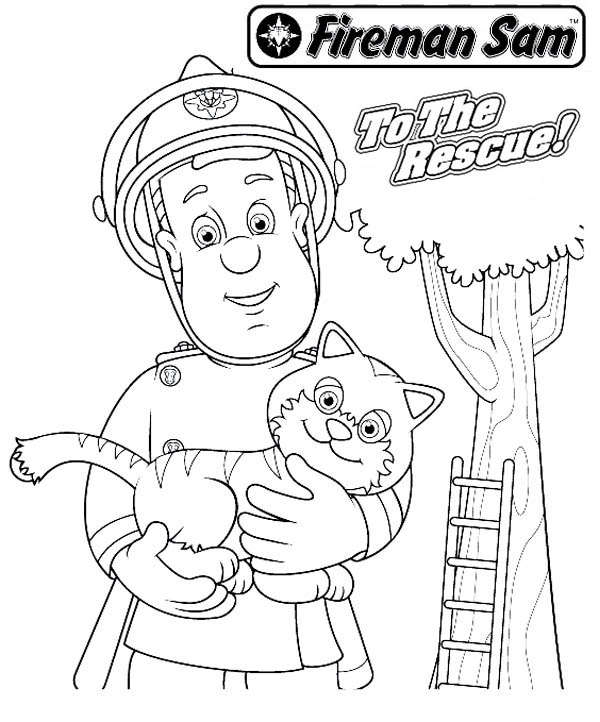 Dibujo para colorear: Bombero (Carreras y Profesiones) #105625 - Dibujos para Colorear e Imprimir Gratis