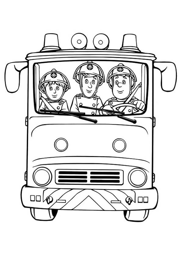 Dibujo para colorear: Bombero (Carreras y Profesiones) #105629 - Dibujos para Colorear e Imprimir Gratis
