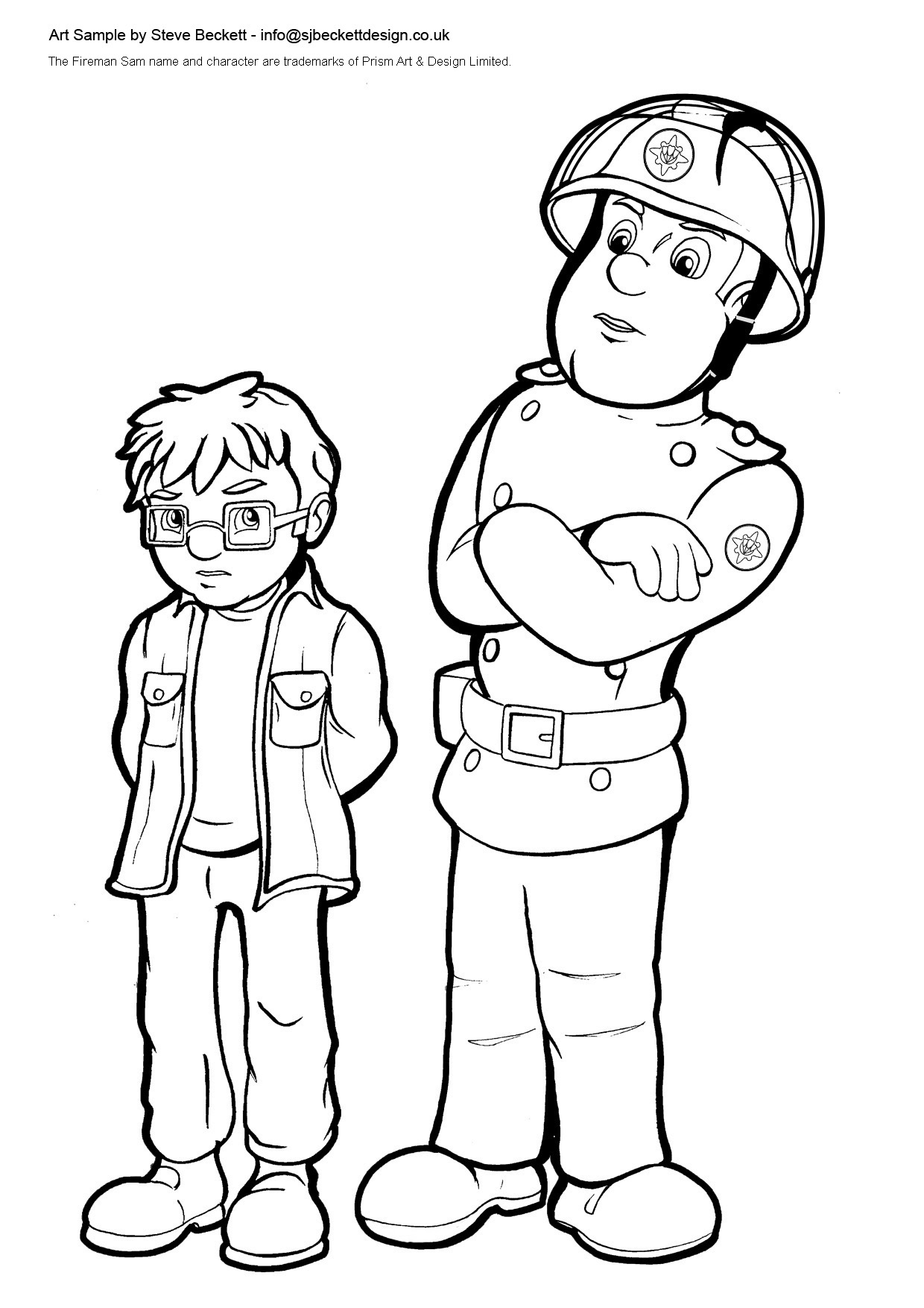 Dibujo para colorear: Bombero (Carreras y Profesiones) #105663 - Dibujos para Colorear e Imprimir Gratis