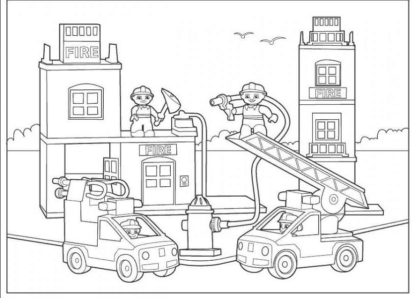 Dibujo para colorear: Bombero (Carreras y Profesiones) #105739 - Dibujos para Colorear e Imprimir Gratis
