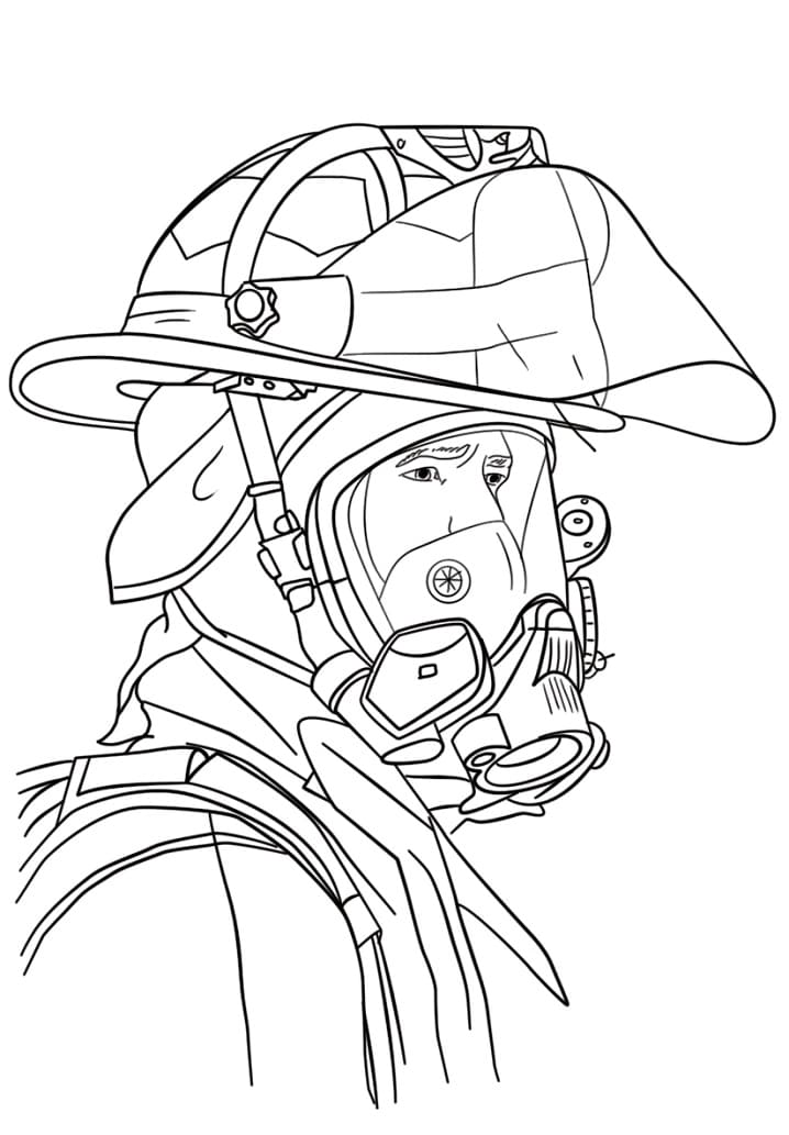 Dibujo gratuito Bombero #177517 de la coleccion Carreras y Profesiones para imprimir