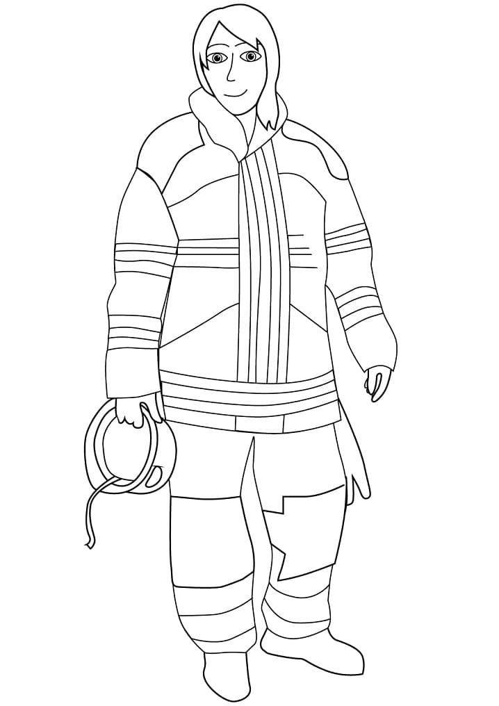 Dibujo gratuito Bombero #177518 de la coleccion Carreras y Profesiones para imprimir