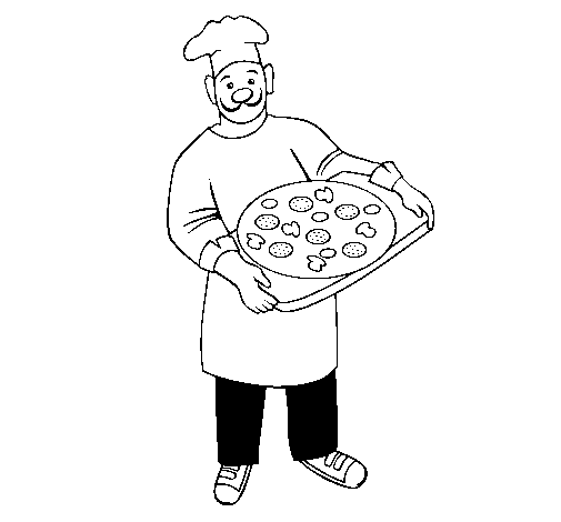 Dibujo gratuito Cocinero #91802 de la coleccion Carreras y Profesiones para imprimir