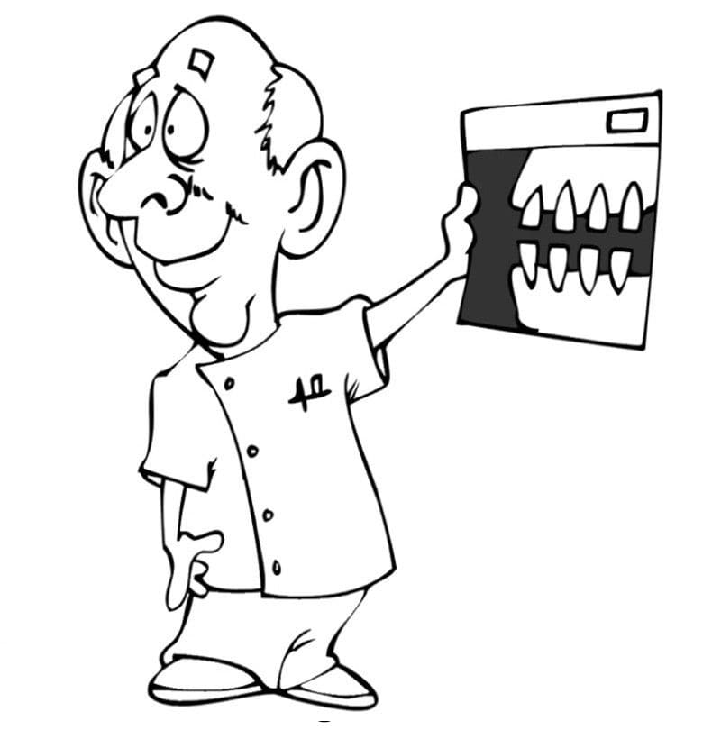 Dibujo gratuito Dentista #200037 de la coleccion Carreras y Profesiones para imprimir