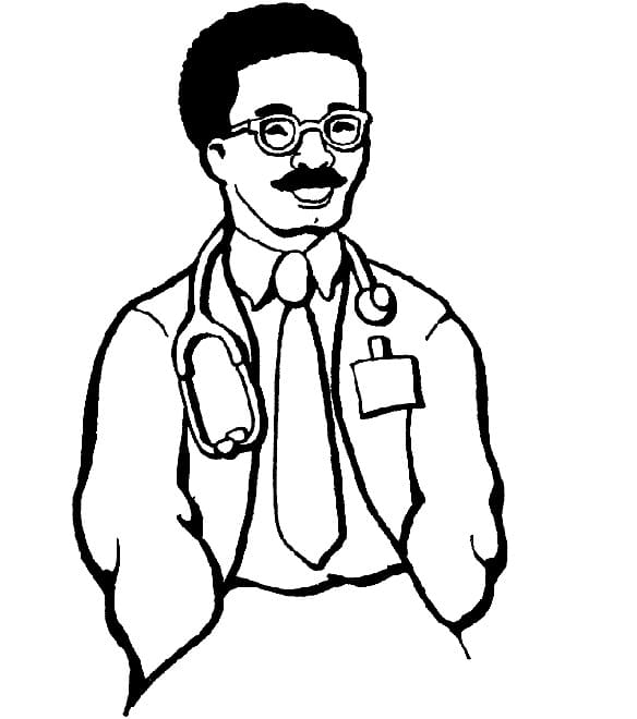 Dibujo gratuito Doctor #187837 de la coleccion Carreras y Profesiones para imprimir