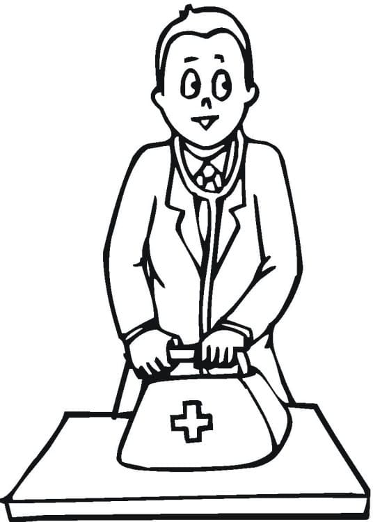 Dibujo gratuito Doctor #187843 de la coleccion Carreras y Profesiones para imprimir
