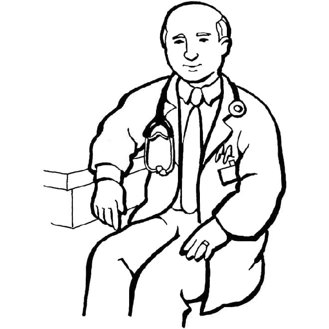 Dibujo gratuito Doctor #187844 de la coleccion Carreras y Profesiones para imprimir