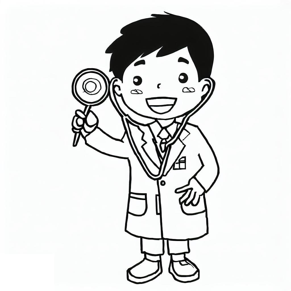 Dibujo gratuito Doctor #187846 de la coleccion Carreras y Profesiones para imprimir