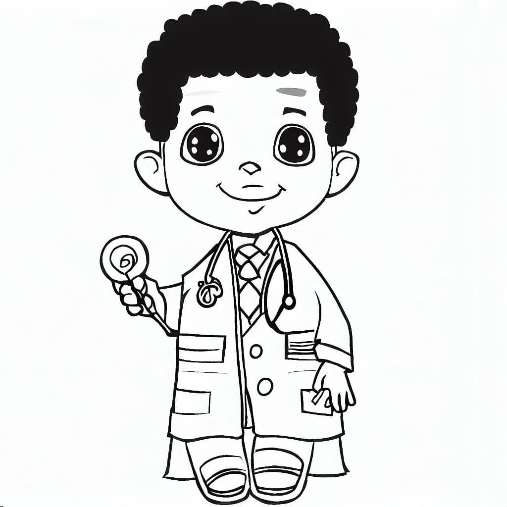 Dibujo gratuito Doctor #187850 de la coleccion Carreras y Profesiones para imprimir