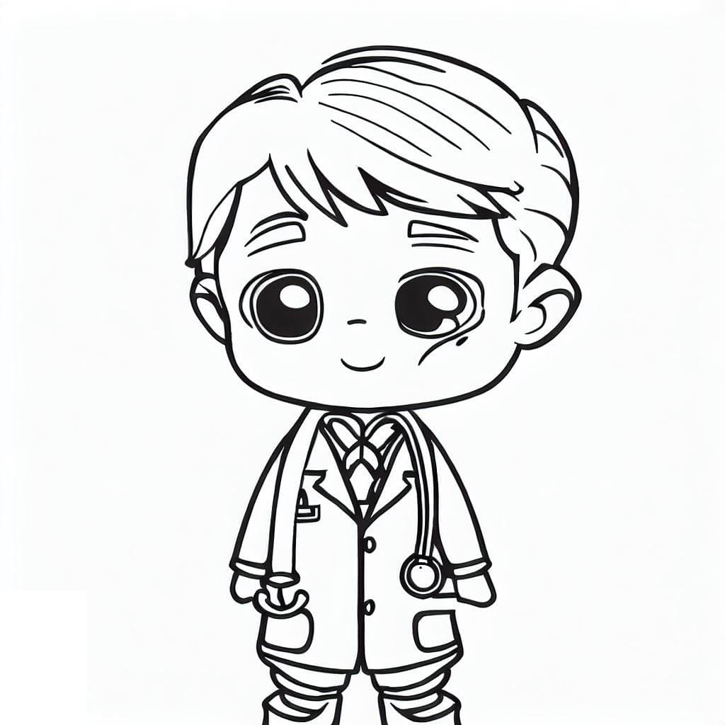 Dibujo gratuito Doctor #187851 de la coleccion Carreras y Profesiones para imprimir