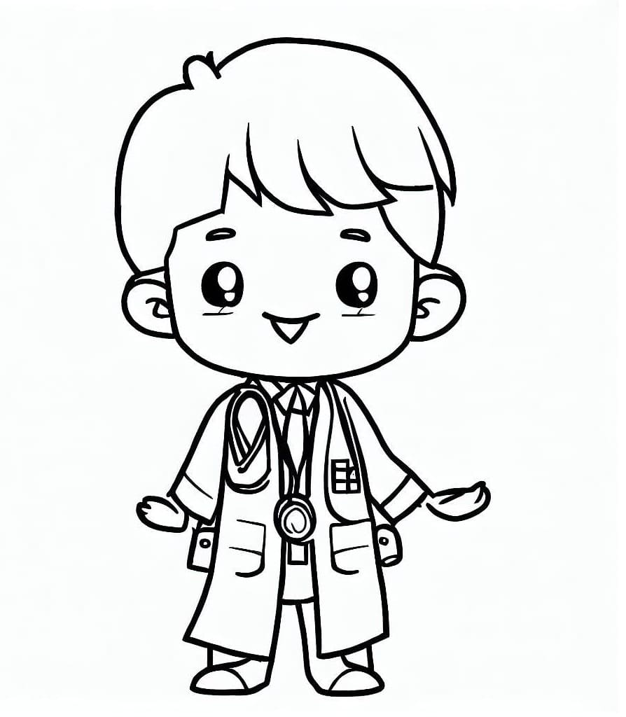 Dibujo gratuito Doctor #187853 de la coleccion Carreras y Profesiones para imprimir