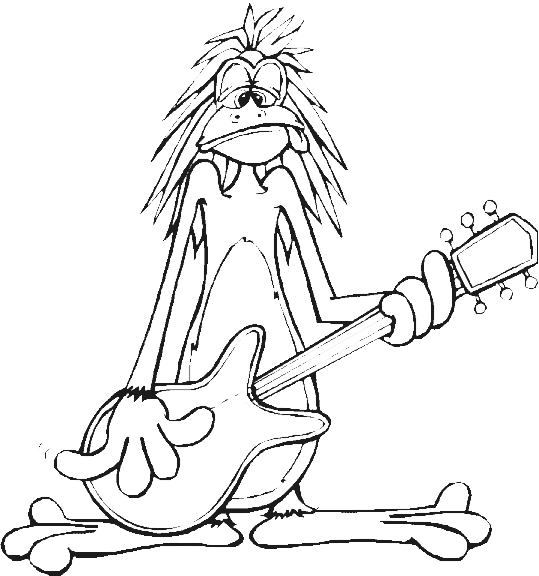 Dibujo gratuito Guitarrista #98092 de la coleccion Carreras y Profesiones para imprimir