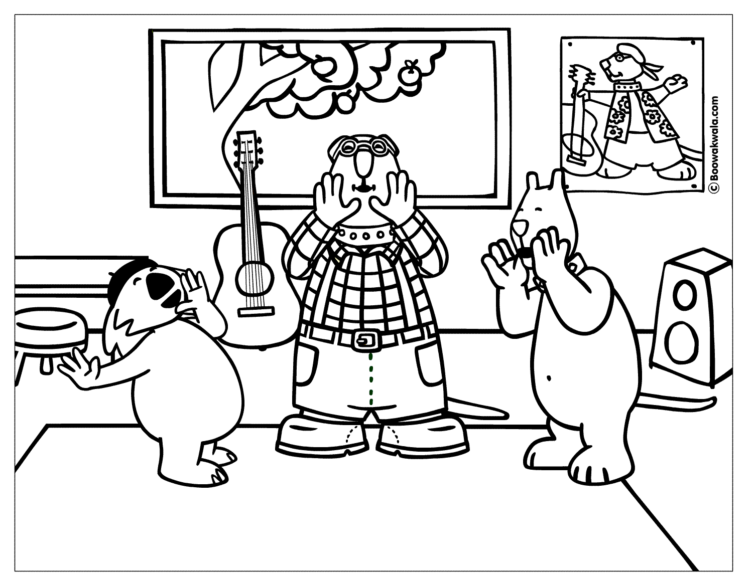 Dibujo para colorear: Guitarrista (Carreras y Profesiones) #98101 - Dibujos para Colorear e Imprimir Gratis